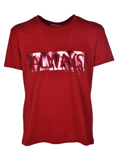 Shop Valentino Always Printed T-shirt In Rosso