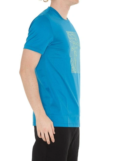 Shop Versace Medusa Tshirt In Light Blue