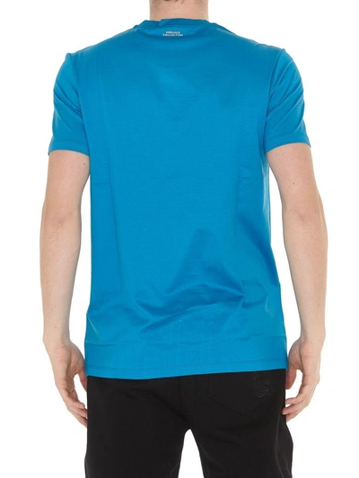 Shop Versace Medusa Tshirt In Light Blue