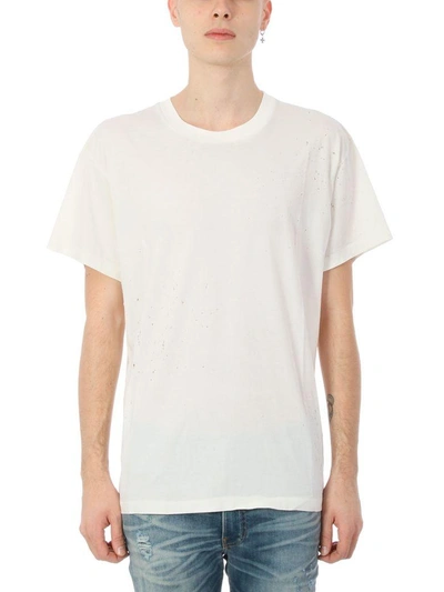 Shop Amiri Shot Gun White Cotton T-shirt
