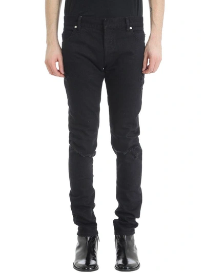 Shop Balmain Black Denim Jeans