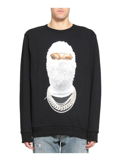 Shop Ih Nom Uh Nit Printed Face Cotton Sweatshirt In Nero