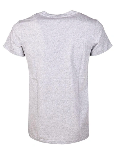Shop Balmain Circle Logo T-shirt In Grey
