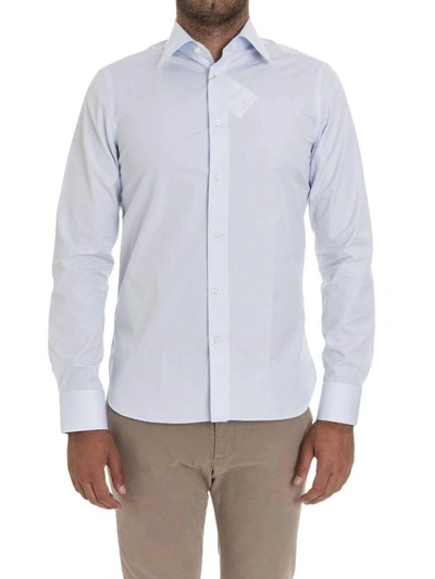 Shop G. Inglese G Inglese Cotton Shirt In Heavenly