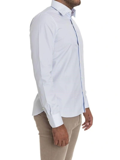 Shop G. Inglese G Inglese Cotton Shirt In Heavenly