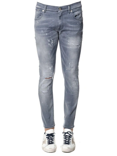 Shop Dondup Roddy Distressed Denim Jeans In Gray