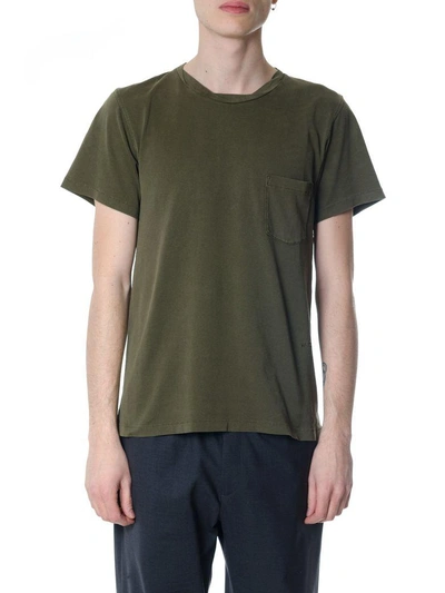 Shop Acne Studios Washed Cotton T-shirt In Green