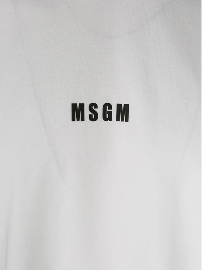 Shop Msgm Logo Print Classic T-shirt In White
