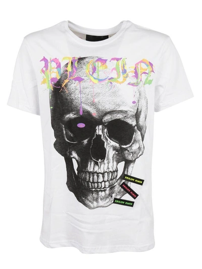 Shop Philipp Plein Skull Print T-shirt In White
