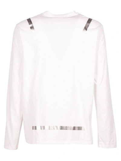 Shop Neil Barrett T-shirt In White-silver