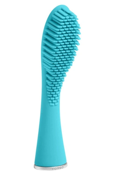 Shop Foreo Issa(tm) Mini Replacement Brush Head In Turquoise Blue