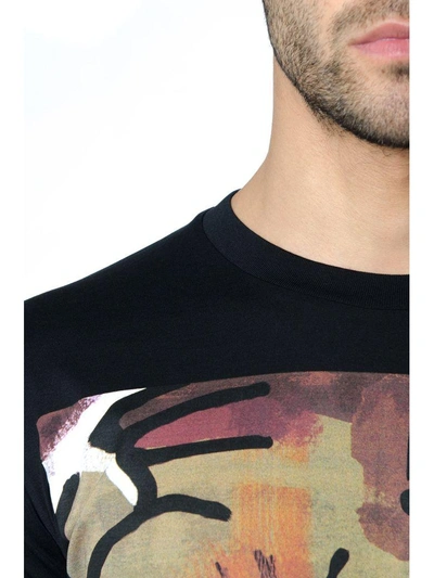Shop Dsquared2 Colour Block Abstract Stancils Frame T-shirt In Black