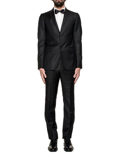 Shop Gucci Black Monaco Wool 2 Piece Suit In Back