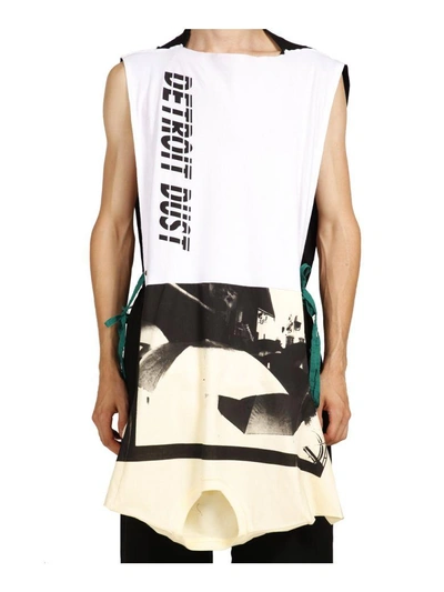 Shop Raf Simons Detroit Dust Cotton Top In Bianco