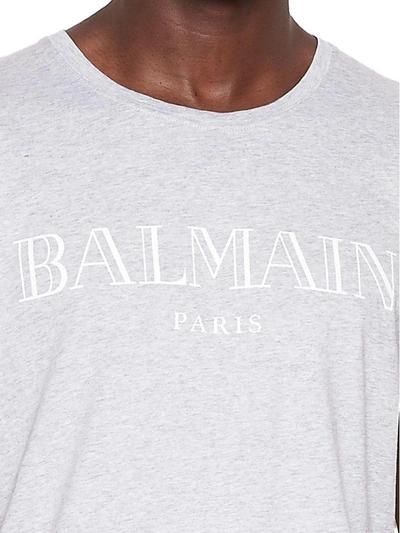 Shop Balmain T-shirt In Grey