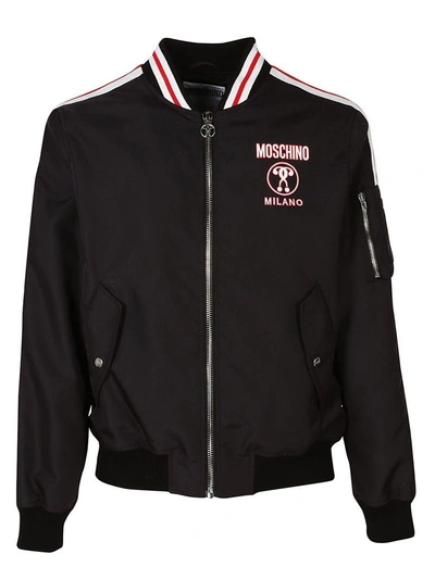 Shop Moschino Bomber Jacket In Black