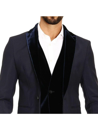 Shop Emporio Armani Suit Suit Men  In Blue