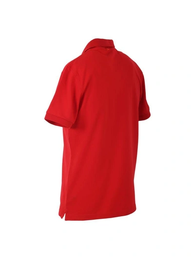 Shop Sun 68 Cotton Polo Shirt In Red