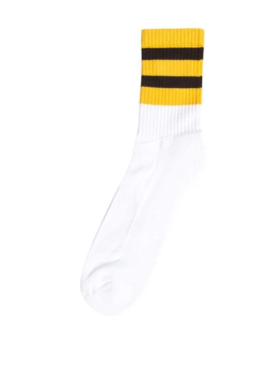 Shop Gucci Cotton Socks In Bianco