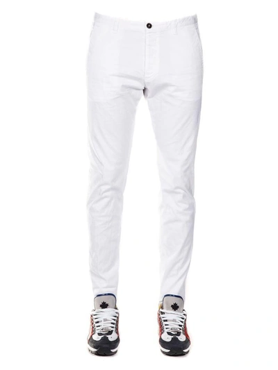 Shop Dsquared2 Cotton Trousers In White