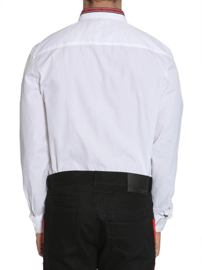 Shop Givenchy Contrasting Collar Detail Shirt In Bianco