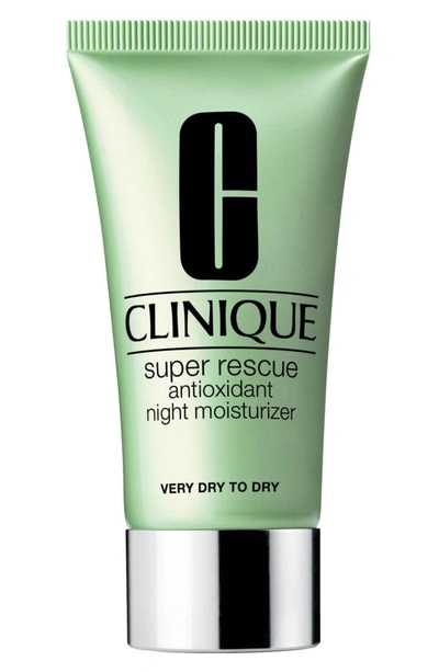 Shop Clinique Super Rescue Antioxidant Night Moisturizer In Very Dry To Dry
