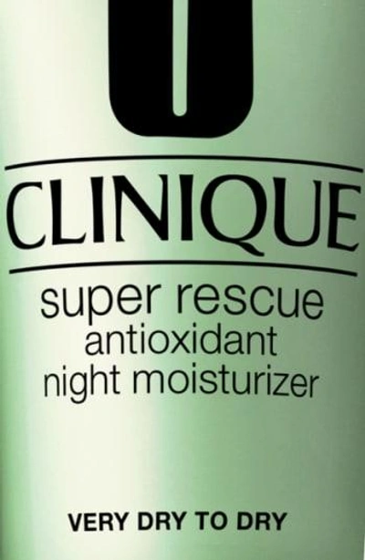 Shop Clinique Super Rescue Antioxidant Night Moisturizer In Very Dry To Dry