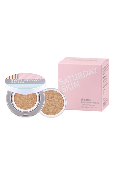 Shop Saturday Skin All Aglow Sunscreen Perfection Cushion Compact Spf 50 - 06 Goldie