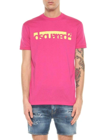 Shop Dsquared2 Printed T-shirt In Fucsia