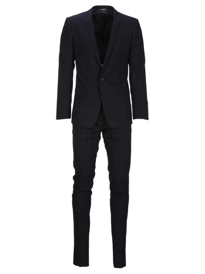 Shop Dolce & Gabbana Suit Gold In Blue