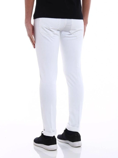 Shop Dondup George Slim Fit Jeans In White