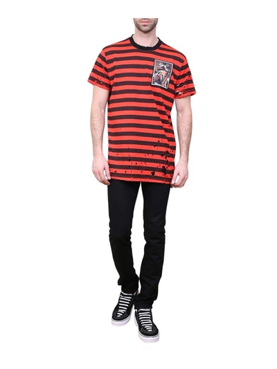Shop Givenchy Destroyed Cotton T-shirt In Nero