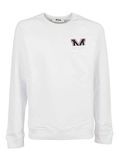 Shop Msgm Logo Sweatshirt In White