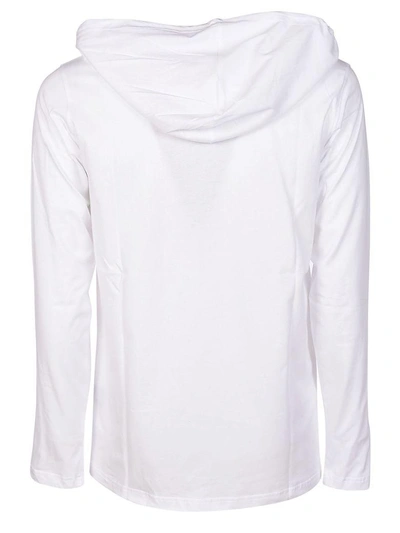 Shop Balmain Logo Hoodie In White