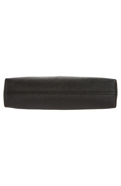 Shop Marc Jacobs Logo Embossed Leather Cosmetics Bag In Black