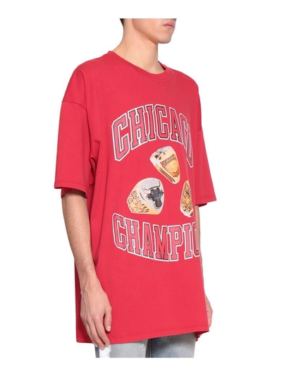 Shop Ih Nom Uh Nit Chicago Rings Cotton T-shirt In Rosso