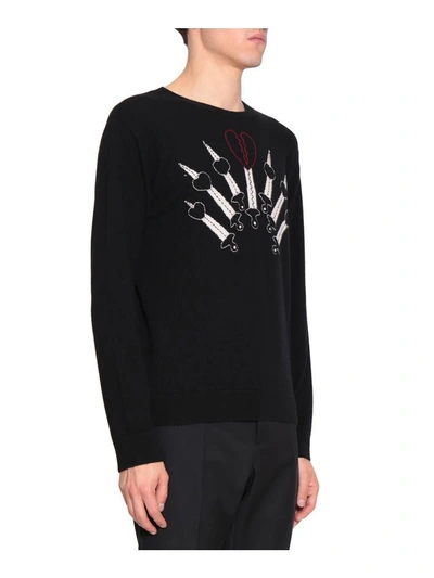 Shop Valentino Love Blades Cashmere Sweater In Nero