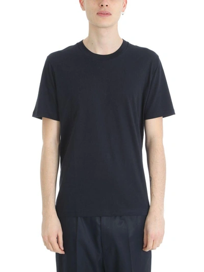 Shop Jil Sander Blue Cotton T-shirt