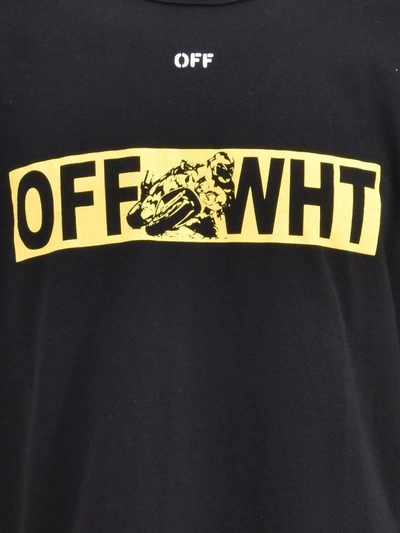 Shop Off-white Moto Spliced S-s T-shirt In Black