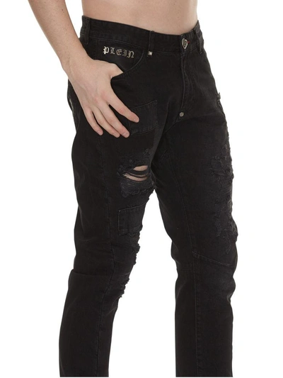 Shop Philipp Plein Plein Ass Jeans In Black Homme