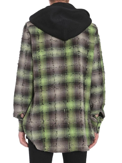Shop Off-white Hooded Shirt In Multicolor