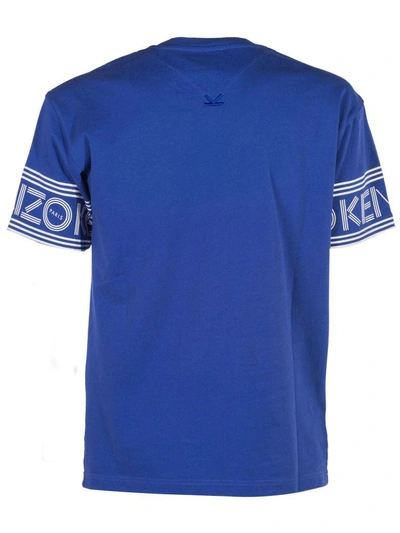 Shop Kenzo Logo T-shirt In 74blue