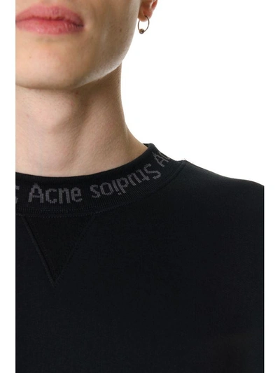 Shop Acne Studios Oversized Black Cotto Sweatshirt