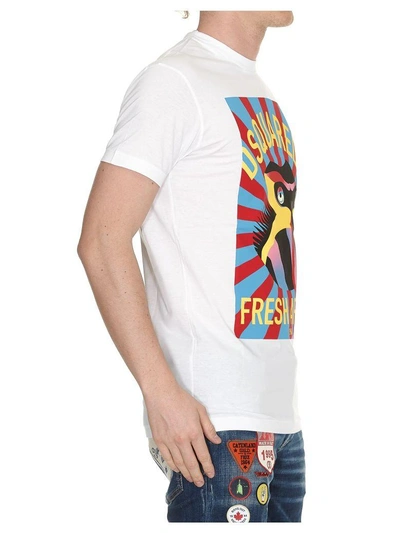 Shop Dsquared2 Africa Print T-shirt In White