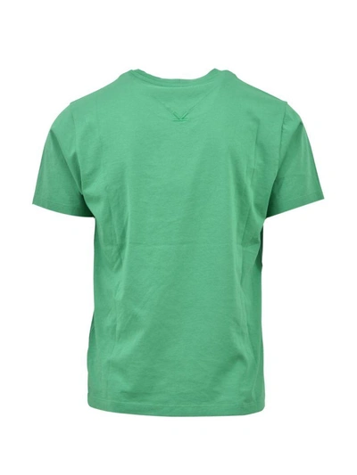 Shop Kenzo Logoed T-shirt Green In Emerald