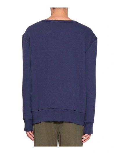 Shop Gucci Cotton Sweatshirt In Blu