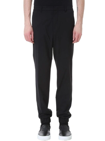 Shop Kenzo Black Wool Pants