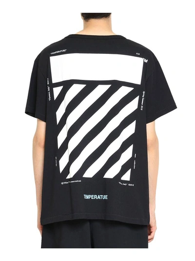 Shop Off-white Diagonal Temperature Cotton T-shirt In Nero