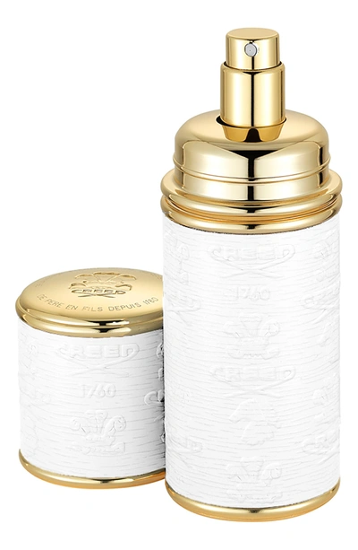 Shop Creed White With Gold Trim Leather Atomizer