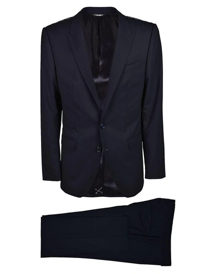 Shop Dolce & Gabbana Two Piece Formal Suit In Blu